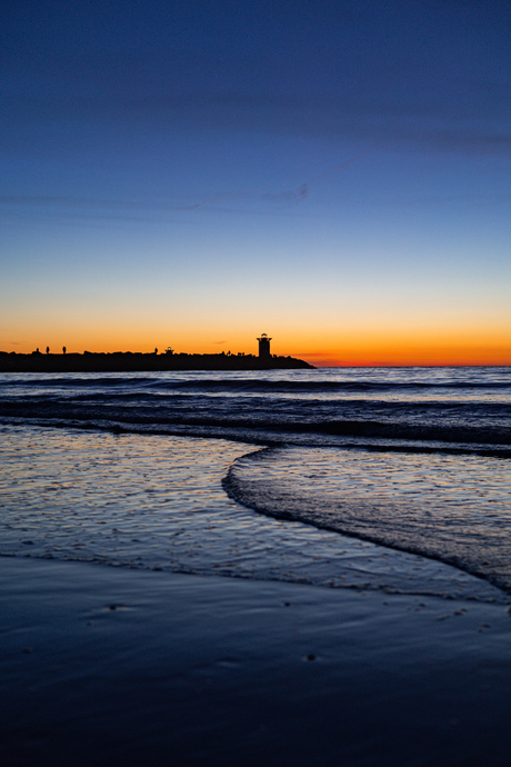 Sunset at Scheveningen beach 