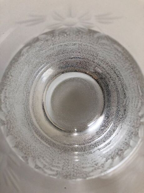 a glass of water