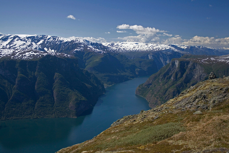Uitzicht op Aurlandsfjord