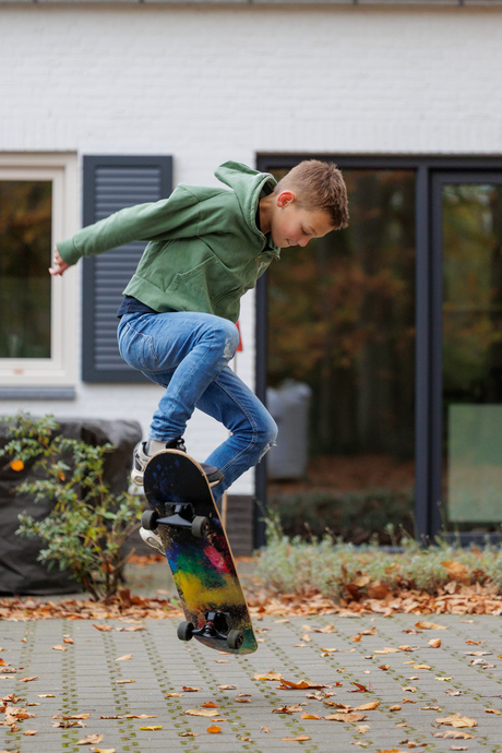 Stunten met skate board