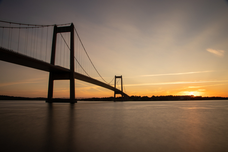 Zonsondergang Kleine Beltbrug Denemarken