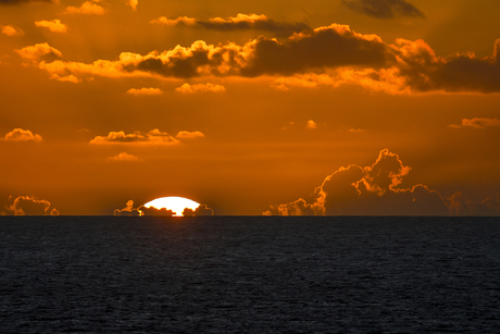 Caribische zonsondergang. 