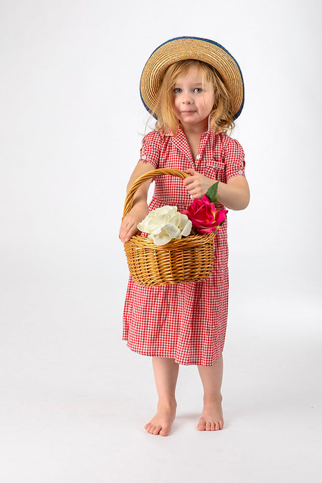 met mand en strohoed