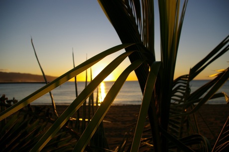 Zonsondergang op Sunset Beach