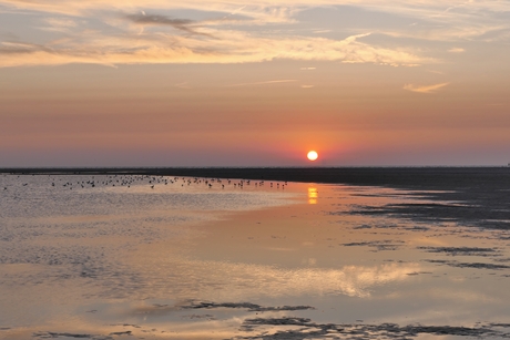 Zonsondergang op de zandmotor