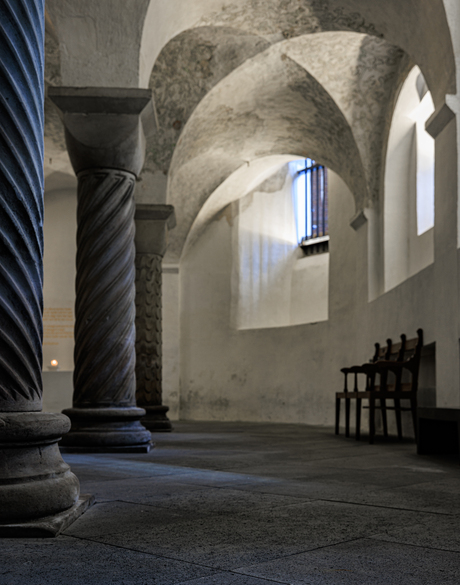 in de kelder van een kerk 