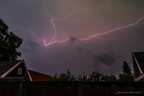 My first capture of lightning