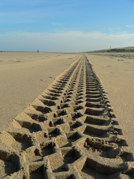 Spoor in het zand