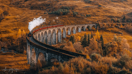 Harry Potter trein Glenfinnanviaduct Schotland