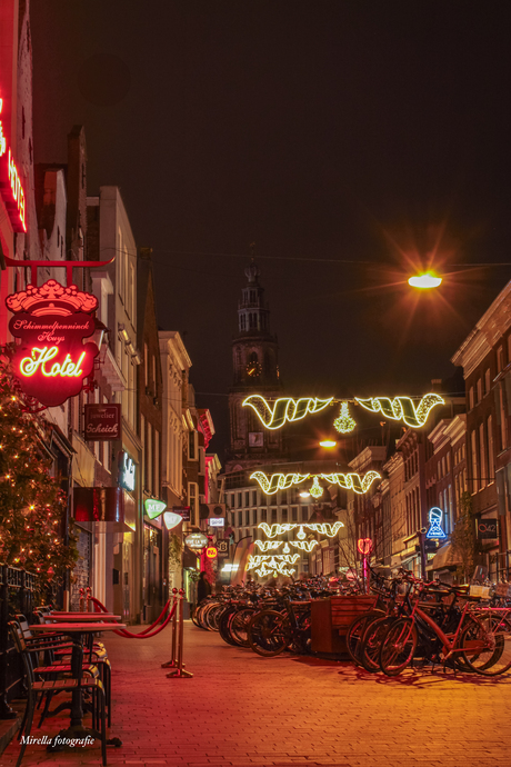 Straatfotografie in kerstsfeer. 