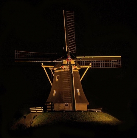 verlichte molen