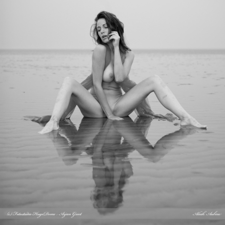 Artnude outdoor op het wad