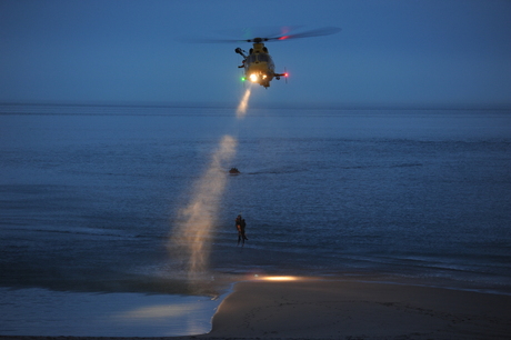 SAR helicopter in action