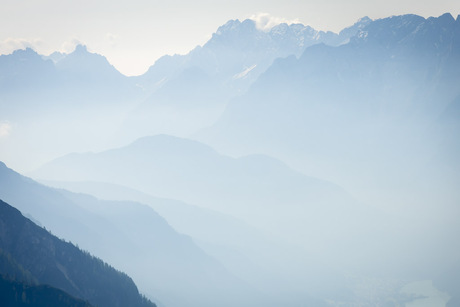 Blauw landschap