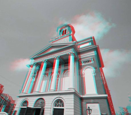 Hartebrugkerk Leiden 2026 3D B&W