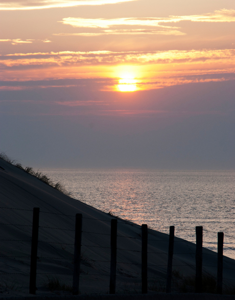 Zonondergang bij opgang Langevelderslag