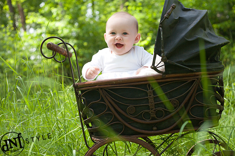 Baby in kinderwagen