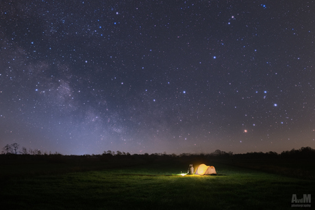 Camping under the stars
