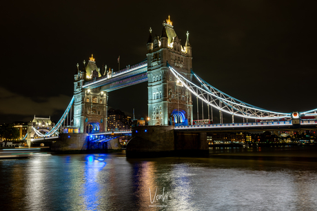 The London Tower bridge at Night