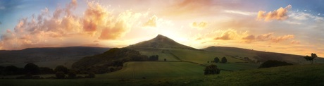 Roseberry Topping Sunset, Northumberland, Engeland