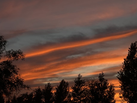 Soms laat de natuur een hele mooie lucht zien….