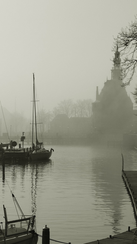 Haven in de mist
