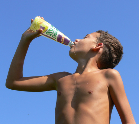 Cold drink on a hot day