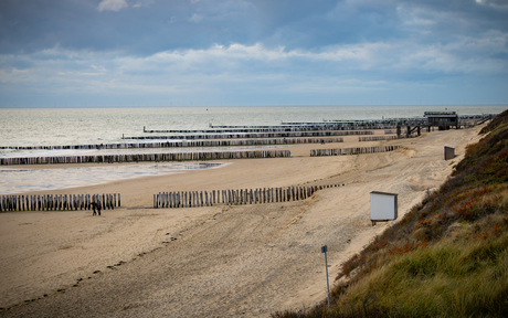 Strand, zee en duinen