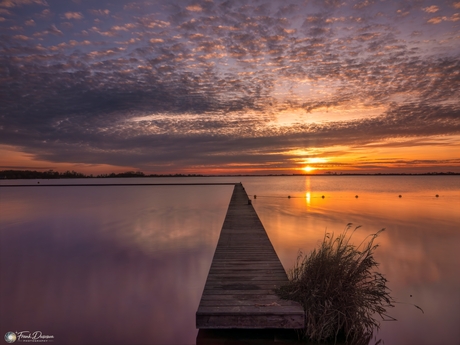 Zonsondergang bij het het Schildmeer. 