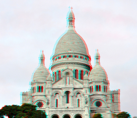 Sacre Coeur Montmartre Paris 3D hyperstereo