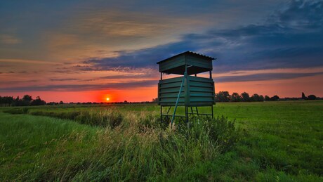 Zonsopkomst bij de kijkhut