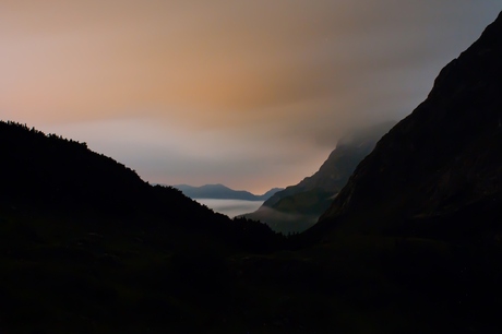 Nachtelijke bergen