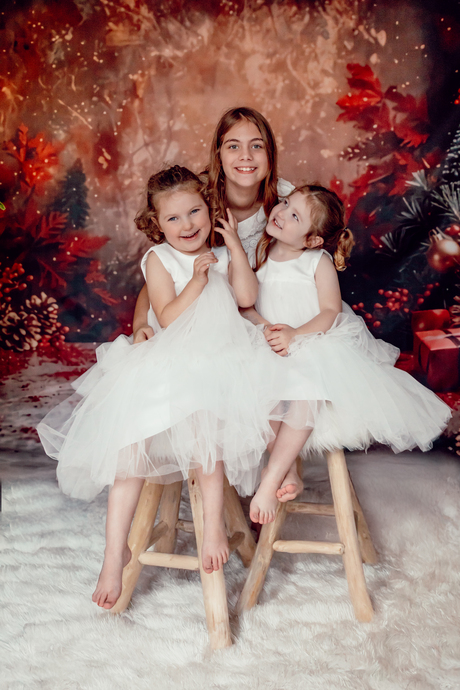 Drie Kleindochters samen voor de lens