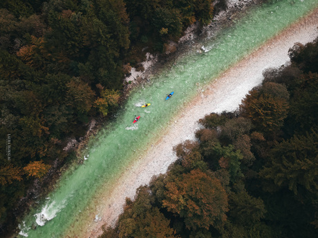 Kajakken op de Soca rivier