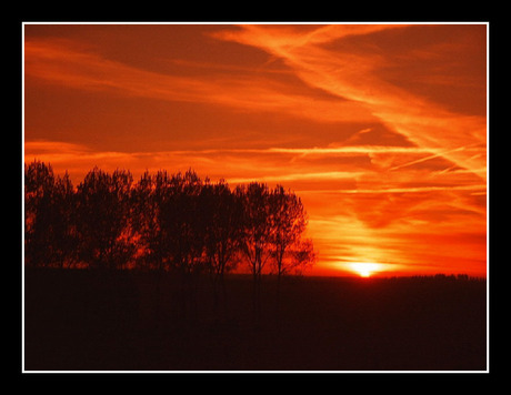 Reizen bij zonsondergang