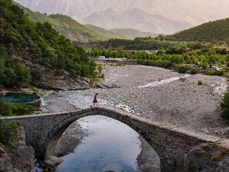 Brug bij Permet, Albanië