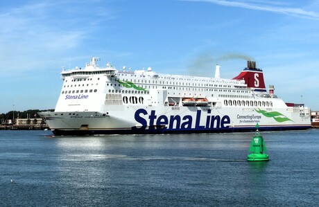 P1230288  Rozenburg Landtong  Uitz H v Holland  Stena Hollandica vertrekt 4 sept 2023  