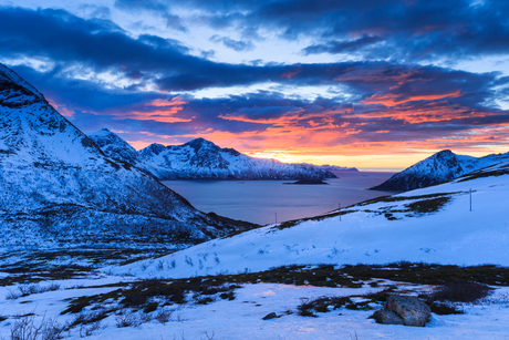 zonsondergang bij Tromso