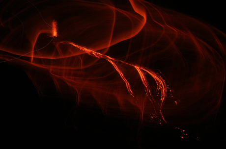 Etna met zeilen bij nacht