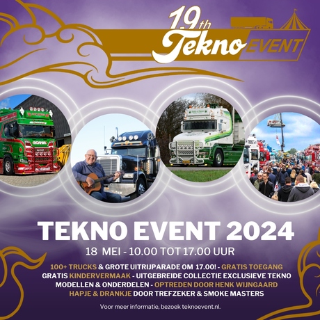  Eigen Tekno  Poster   voor  19e  TEKNO EVENT  morgen za 18 mei 2024  vanaf 10.00 uur  