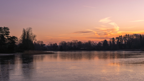 een koude zonsopgang