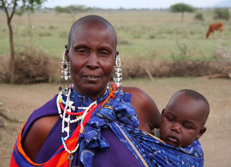 Masai oma en kleinkind