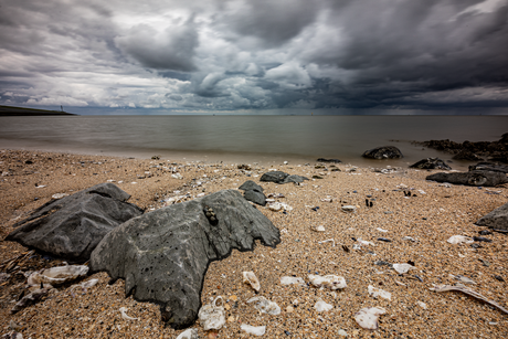 Dreigende lucht Eemshaven