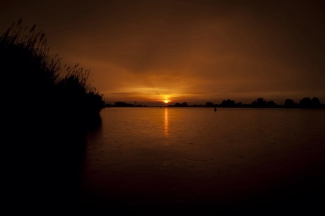 Sunset and rain