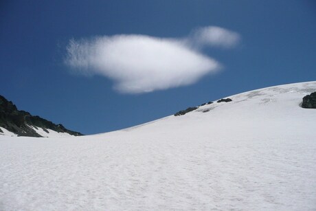 Verraderlijk wolkje in de Silvretta