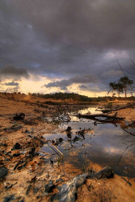 Zonsondergang in Soester Duinen