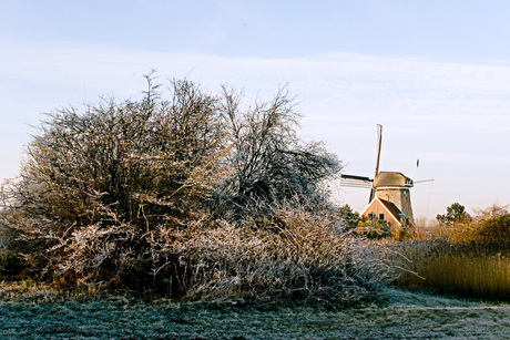 Viaanse molen in winter sfeer