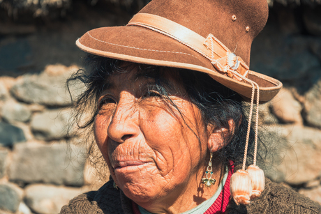 Oude Peruaanse vrouw