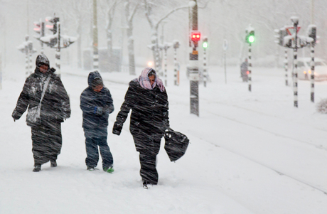 Sneeuwstorm in de Stad