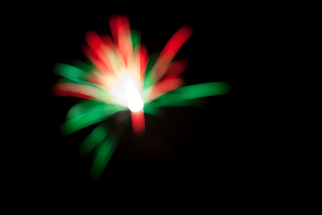 Firework, out of focus...